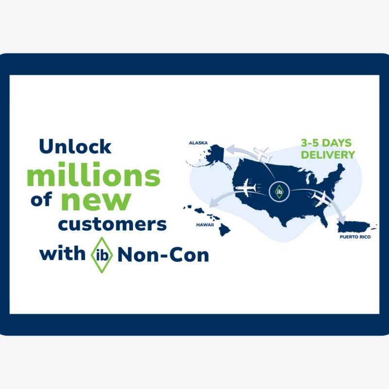 Non-Con shipping to Alaska, Hawaii, and Puerto Rico with IB – unlock millions of new e-commerce customers. Learn How IB protects your brand in complex shipping markets