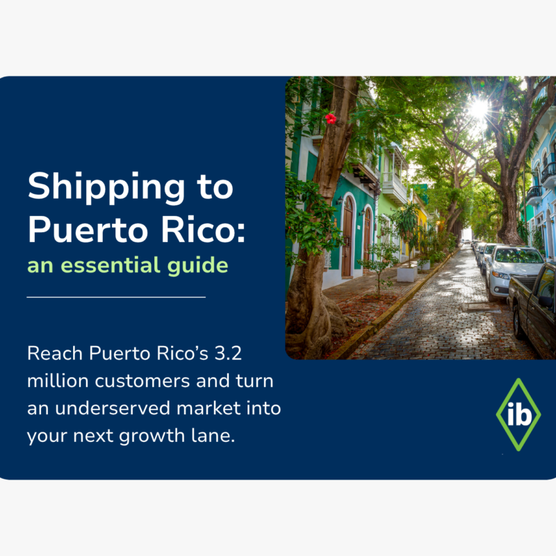 Puerto Rico shipping network for retailers using domestic parcel delivery from mainland US